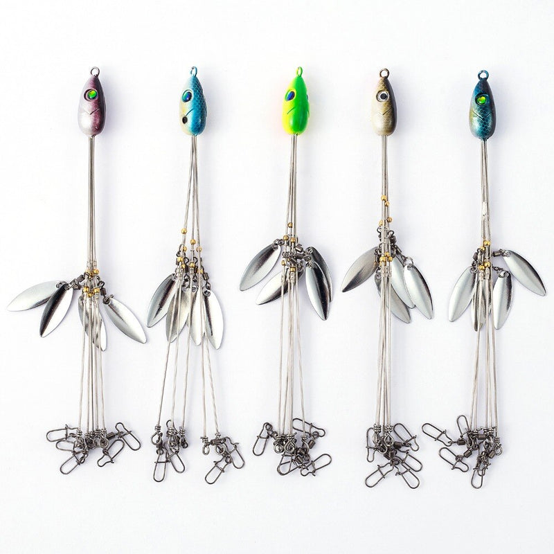Umbrella Fishing Lure Rig, 5 Arms, Alabama Rig Head, Swimming Bait, Bass  Fishing Group Lure, Snap Swivel Spinner, 1Pc